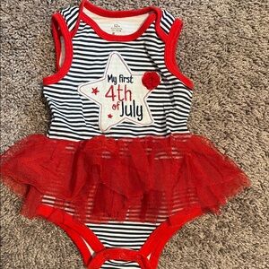 Patriotic Striped Kids One Piece